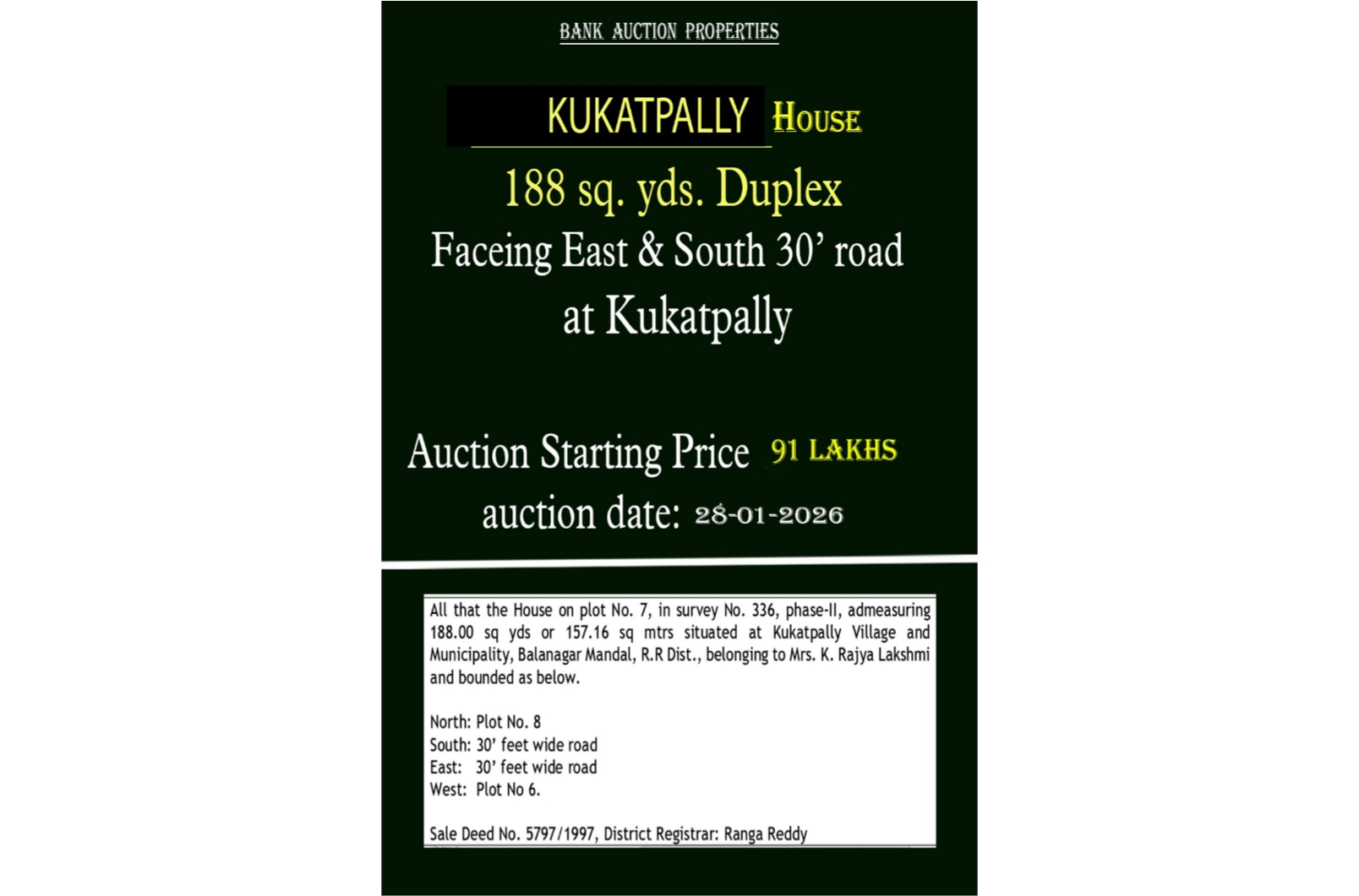 Duplex house for sale -kukatpally
